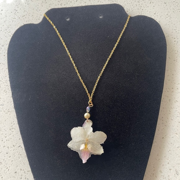 Hand Crafted Jewelry - Handcrafted Real Orchid Necklace
